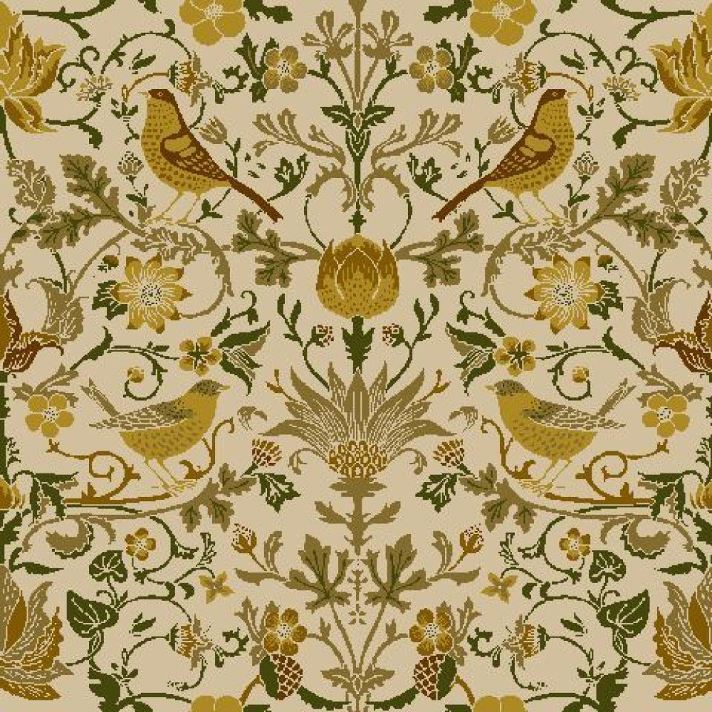 Mallion & Knowles Song Bird Sand Fire Retardant Curtains texture detail
