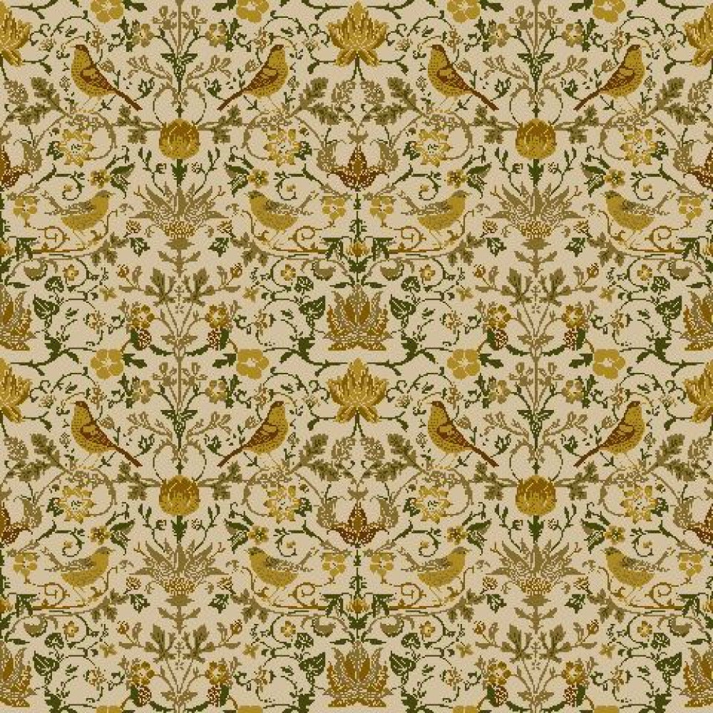 Mallion & Knowles Song Bird Sand Fire Retardant Curtains