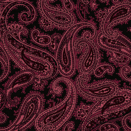 Mallion & Knowles Stirling Crimson Fire Retardant Curtains texture detail