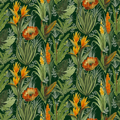 Mallion & Knowles Tahiti Forest Fire Retardant Curtains