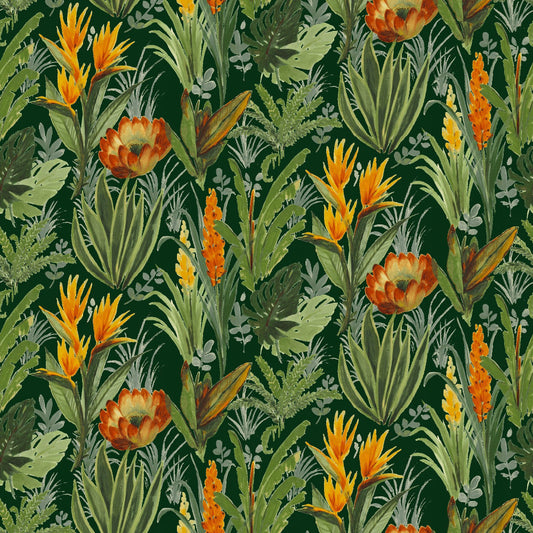 Mallion & Knowles Tahiti Forest Fire Retardant Curtains