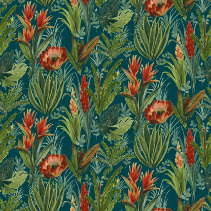 Mallion & Knowles Tahiti Jade Fire Retardant Curtains