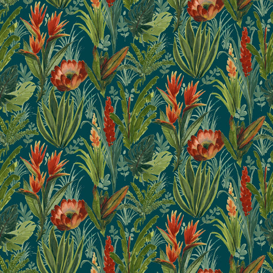 Mallion & Knowles Tahiti Jade Fire Retardant Curtains