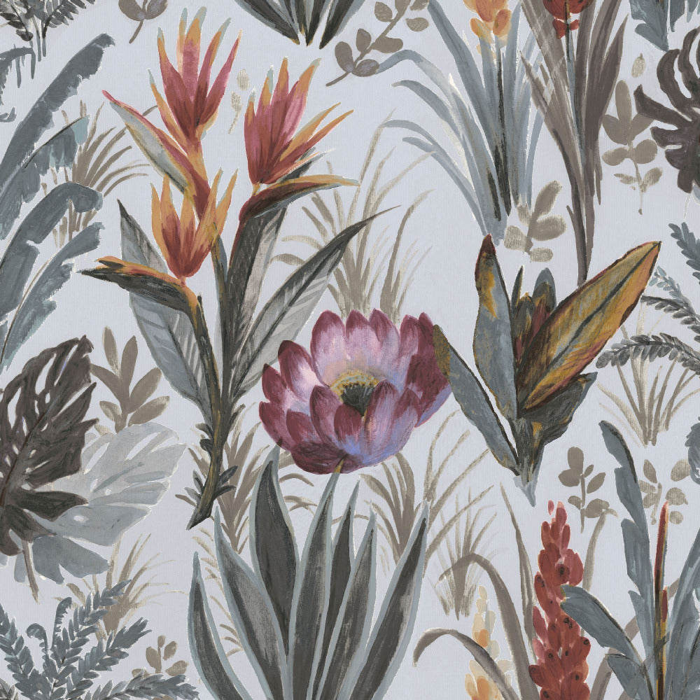 Mallion & Knowles Tahiti Misty Fire Retardant Curtains texture detail