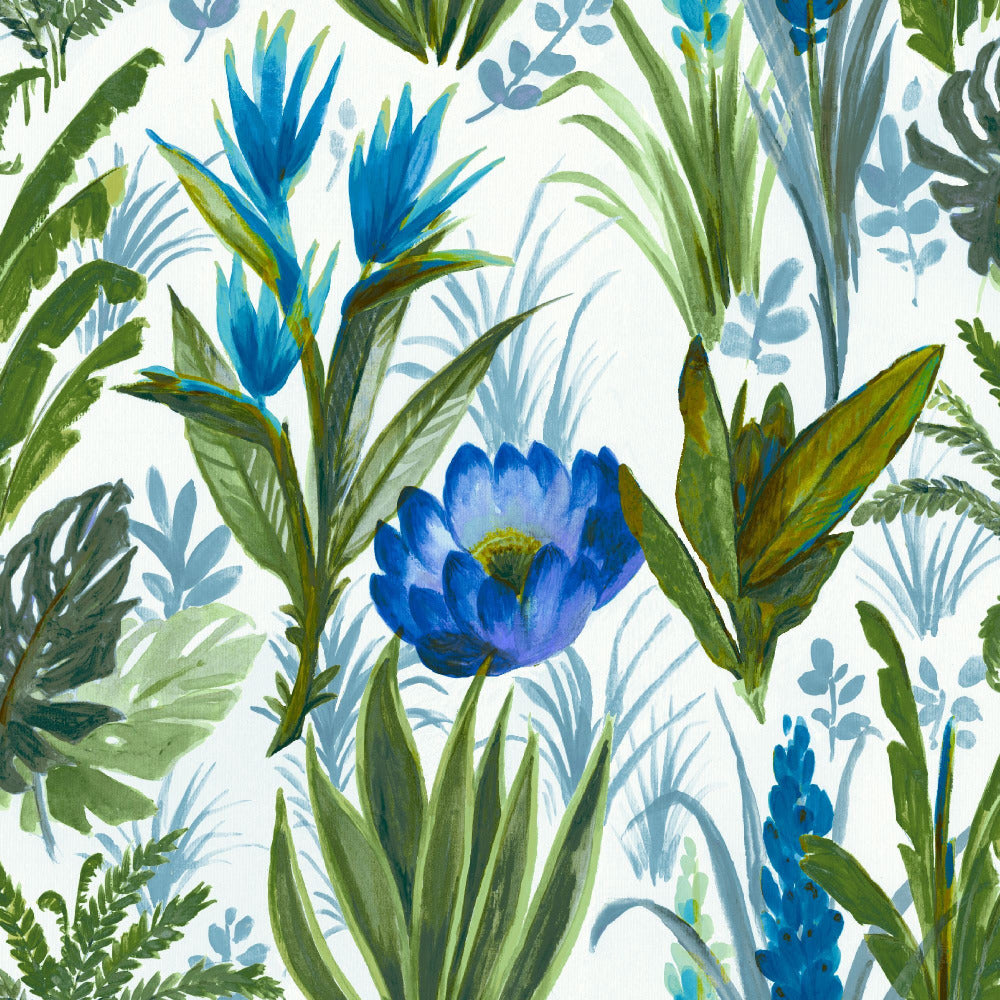 Mallion & Knowles Tahiti Sapphire Fire Retardant Curtains texture detail