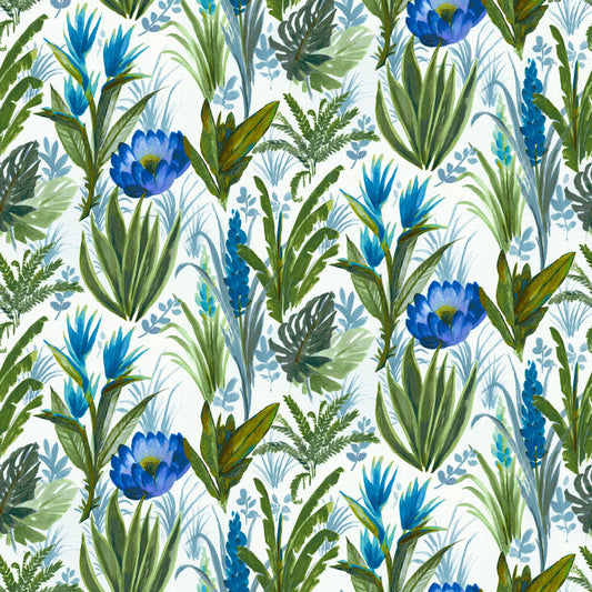 Mallion & Knowles Tahiti Sapphire Fire Retardant Curtains