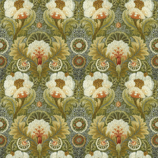 Mallion & Knowles Tapestry Amber Fire Retardant Curtains