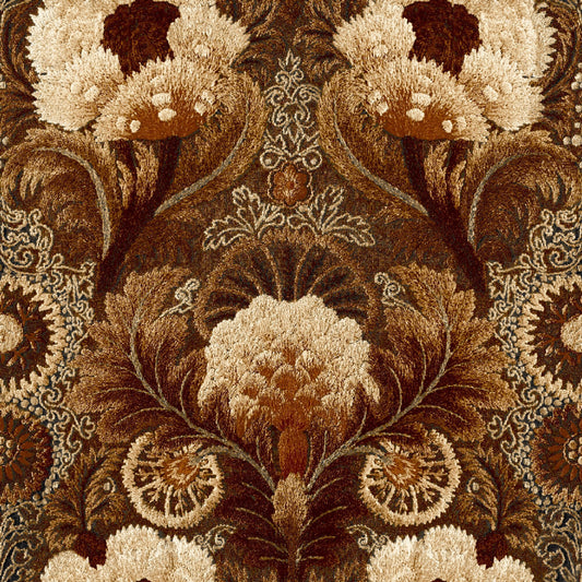 Mallion & Knowles Tapestry Rustic Fire Retardant Curtains texture detail