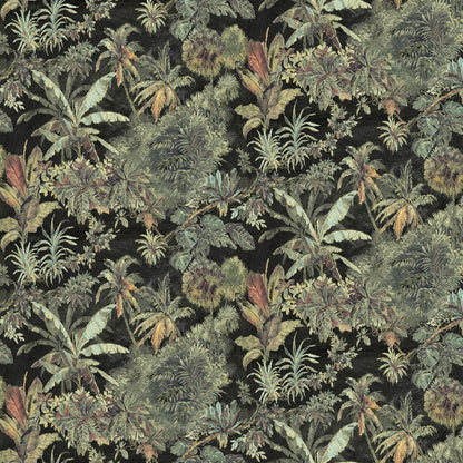 Mallion & Knowles Timor Black/Olive Fire Retardant Curtains