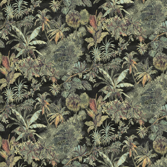 Mallion & Knowles Timor Black/Olive Fire Retardant Curtains