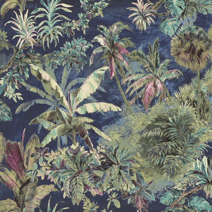Mallion & Knowles Timor Navy Fire Retardant Curtains texture detail