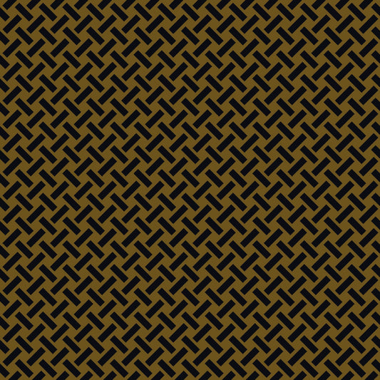 Mallion & Knowles Trellis Gold-Jet Fire Retardant Curtains