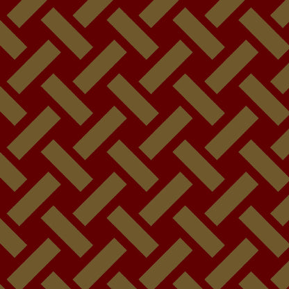 Mallion & Knowles Trellis Gold-Scarlet Fire Retardant Curtains texture detail