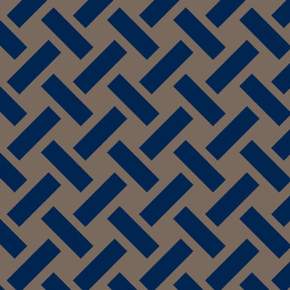 Mallion & Knowles Trellis Navy-Stone Fire Retardant Curtains texture detail