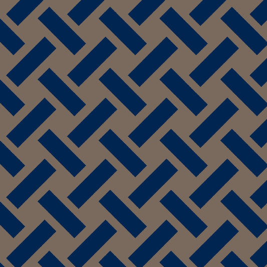Mallion & Knowles Trellis Navy-Stone Fire Retardant Curtains texture detail