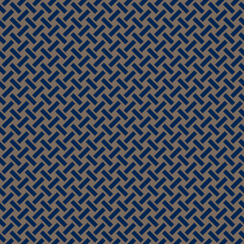 Mallion & Knowles Trellis Navy-Stone Fire Retardant Curtains