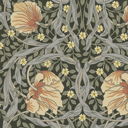Mallion & Knowles Tulip Amber Fire Retardant Curtains texture detail