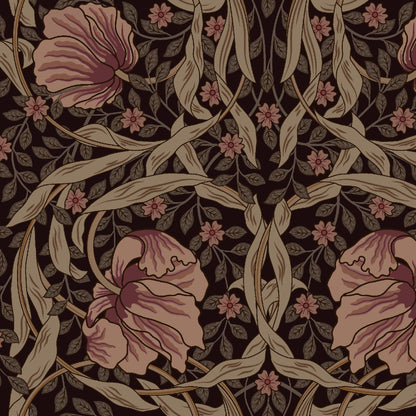 Mallion & Knowles Tulip Old Rose Fire Retardant Curtains texture detail