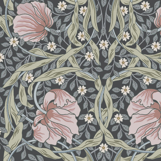 Mallion & Knowles Tulip Pink Fire Retardant Curtains texture detail