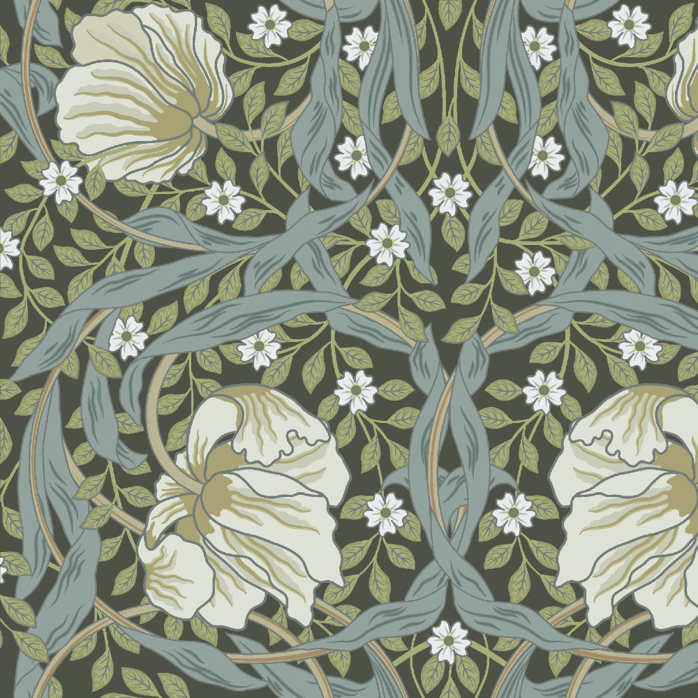 Mallion & Knowles Tulip Sage Fire Retardant Curtains texture detail