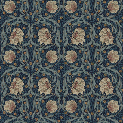 Mallion & Knowles Tulip Teal Fire Retardant Curtains