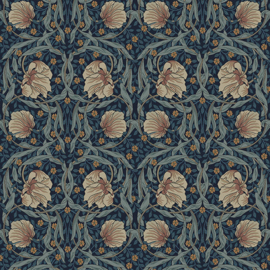 Mallion & Knowles Tulip Teal Fire Retardant Curtains
