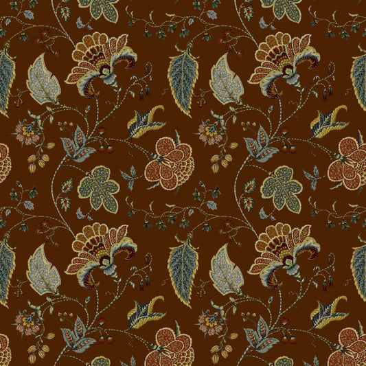 Mallion & Knowles Varanasi Chestnut Fire Retardant Curtains