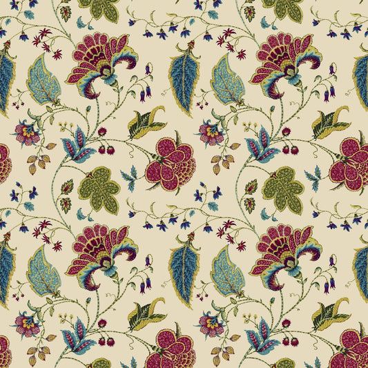 Mallion & Knowles Varanasi Chintz Fire Retardant Curtains