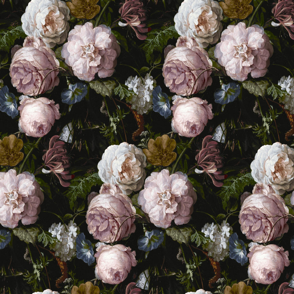 Mallion & Knowles Victorian Rose Antique Fire Retardant Curtains texture detail