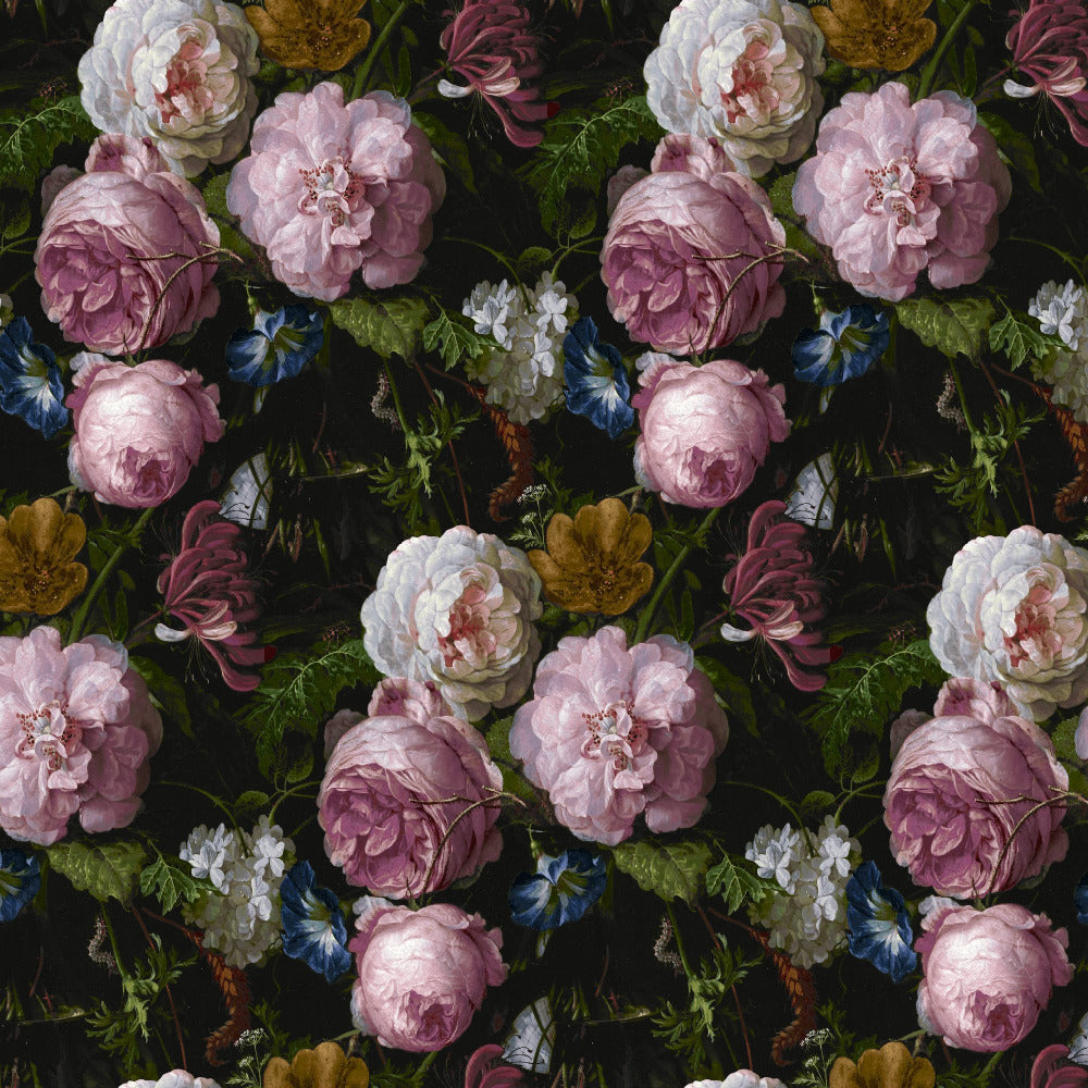 Mallion & Knowles Victorian Rose Old Rose Fire Retardant Curtains texture detail