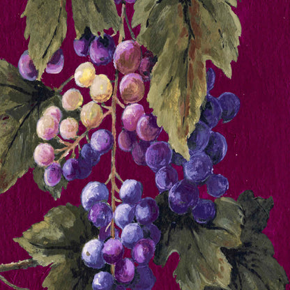 Mallion & Knowles Vineyard Crimson Fire Retardant Curtains texture detail