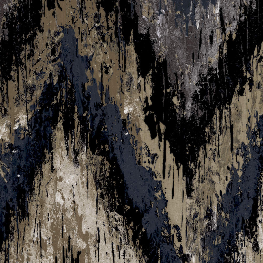 Mallion & Knowles Zanzibar Black-Coco Fire Retardant Curtains texture detail