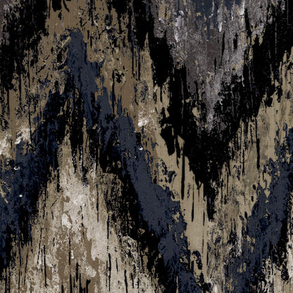 Mallion & Knowles Zanzibar Black-Coco Fire Retardant Curtains texture detail