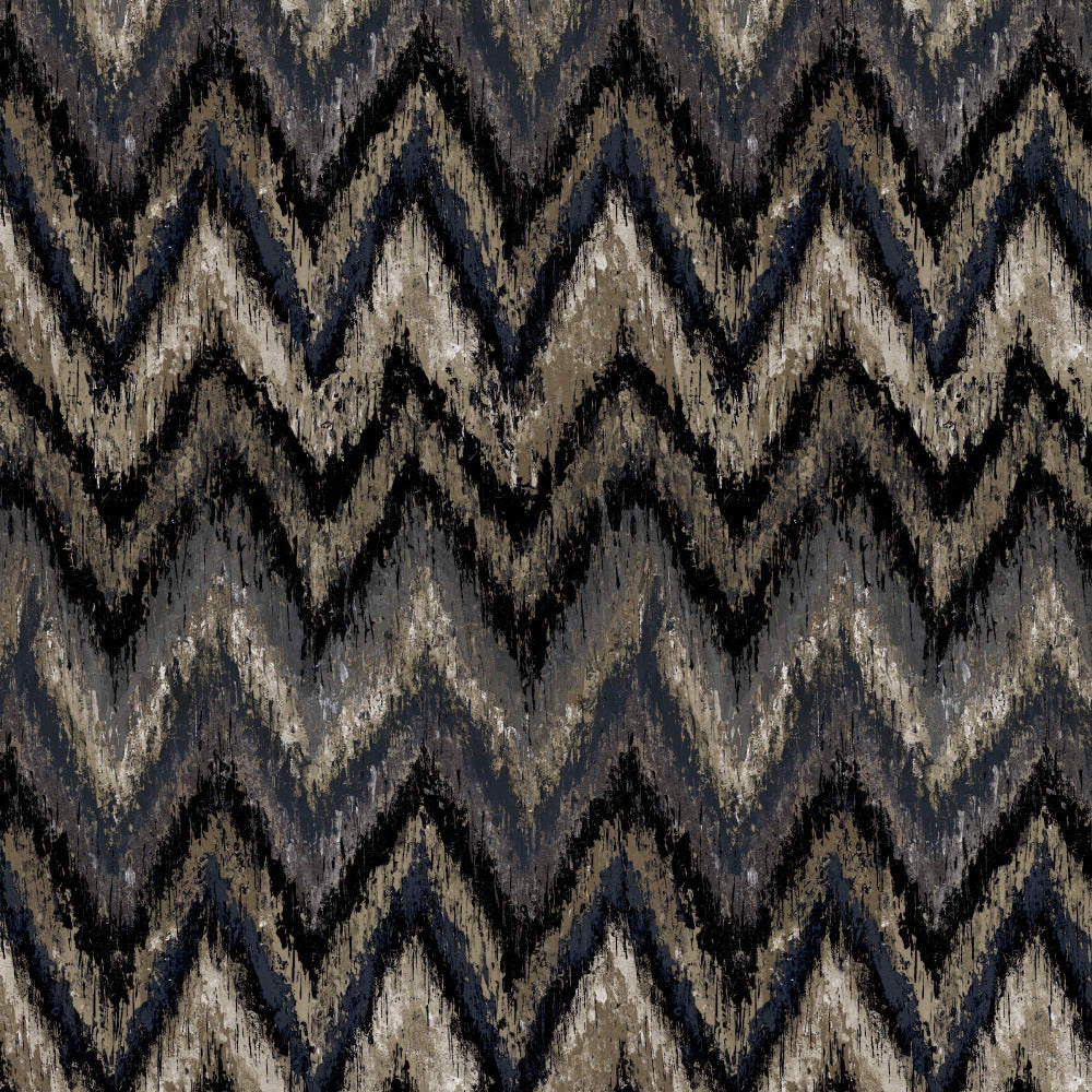 Mallion & Knowles Zanzibar Black-Coco Fire Retardant Curtains