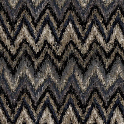 Mallion & Knowles Zanzibar Black-Coco Fire Retardant Curtains