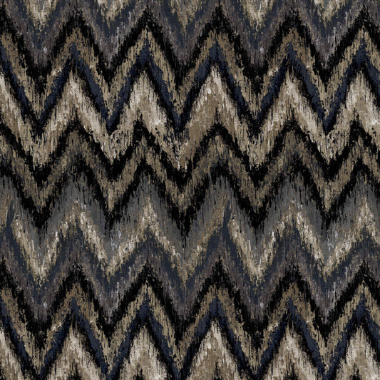 Mallion & Knowles Zanzibar Black-Coco Fire Retardant Curtains