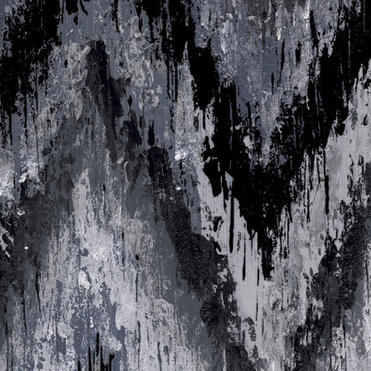 Mallion & Knowles Zanzibar Charcoal-Silver Fire Retardant Curtains texture detail