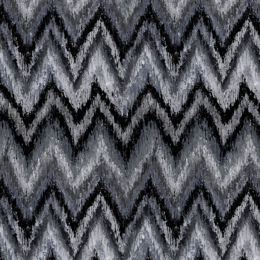Mallion & Knowles Zanzibar Charcoal-Silver Fire Retardant Curtains