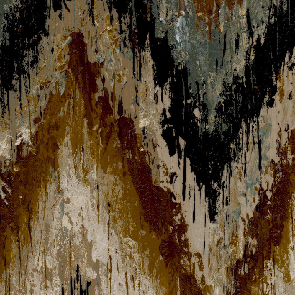 Mallion & Knowles Zanzibar Copper-Moss Fire Retardant Curtains texture detail