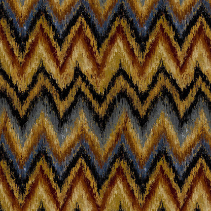 Mallion & Knowles Zanzibar Flame-Blue Fire Retardant Curtains
