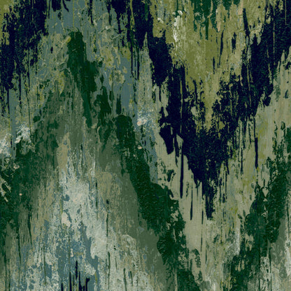 Mallion & Knowles Zanzibar Forrest-Olive Fire Retardant Curtains texture detail