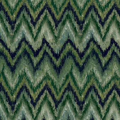 Mallion & Knowles Zanzibar Forrest-Olive Fire Retardant Curtains