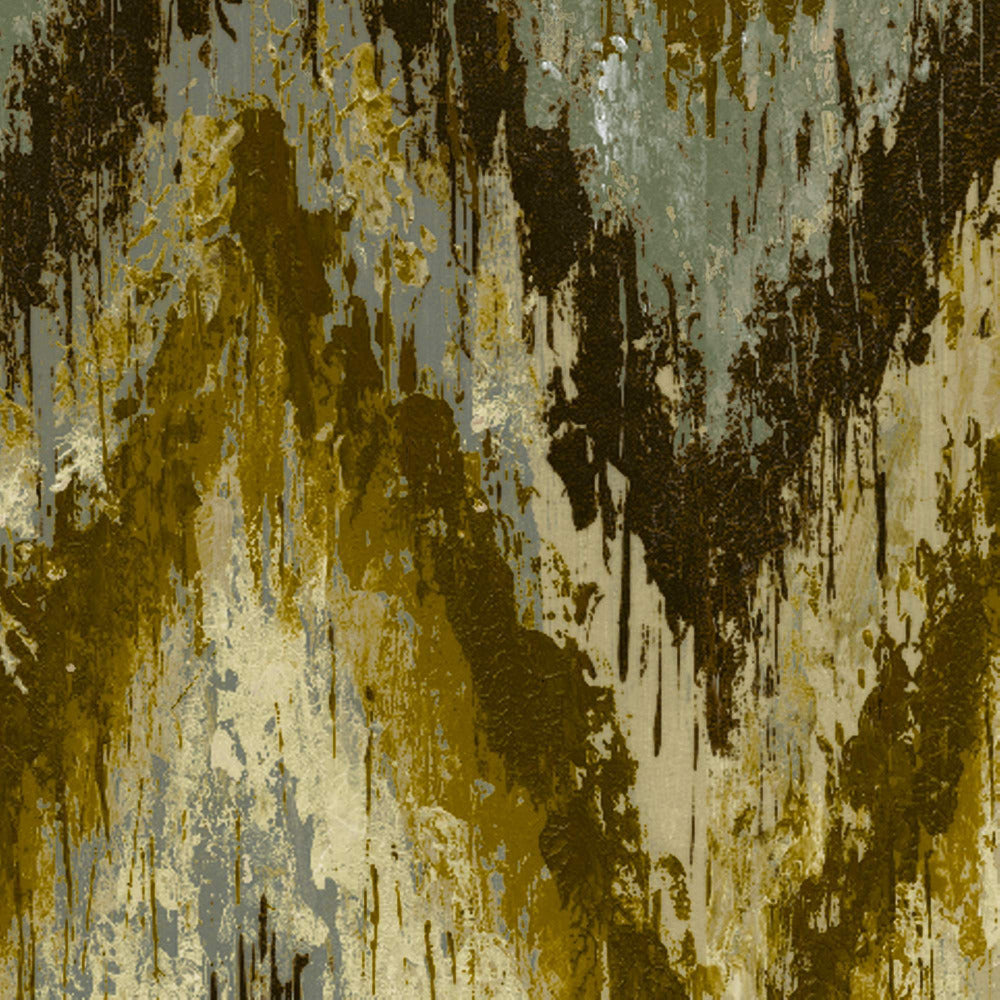 Mallion & Knowles Zanzibar Gold-Sage Fire Retardant Curtains texture detail