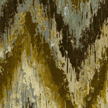 Mallion & Knowles Zanzibar Gold-Sage Fire Retardant Curtains texture detail