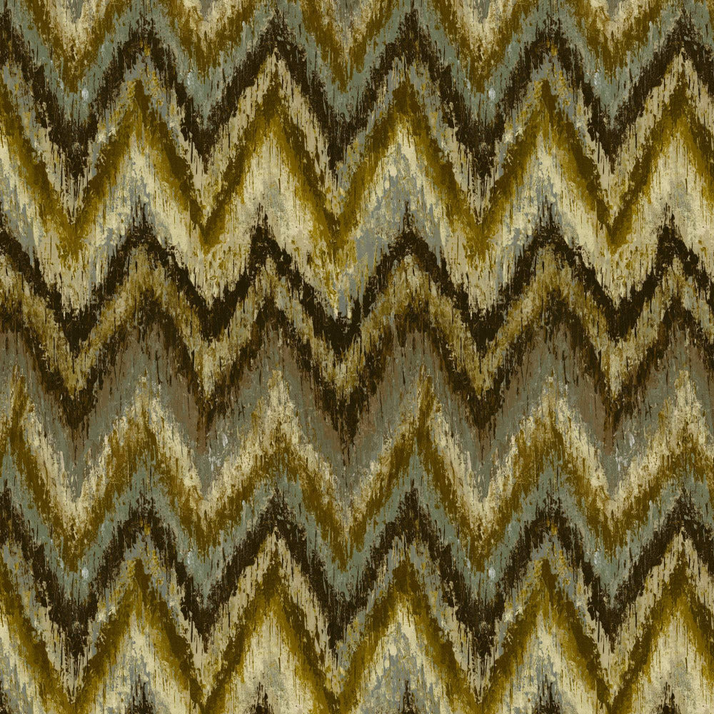 Mallion & Knowles Zanzibar Gold-Sage Fire Retardant Curtains