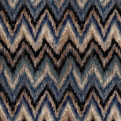 Mallion & Knowles Zanzibar Terra Cotta-Slate Fire Retardant Curtains