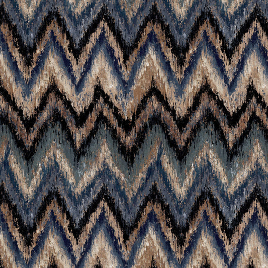 Mallion & Knowles Zanzibar Terra Cotta-Slate Fire Retardant Curtains