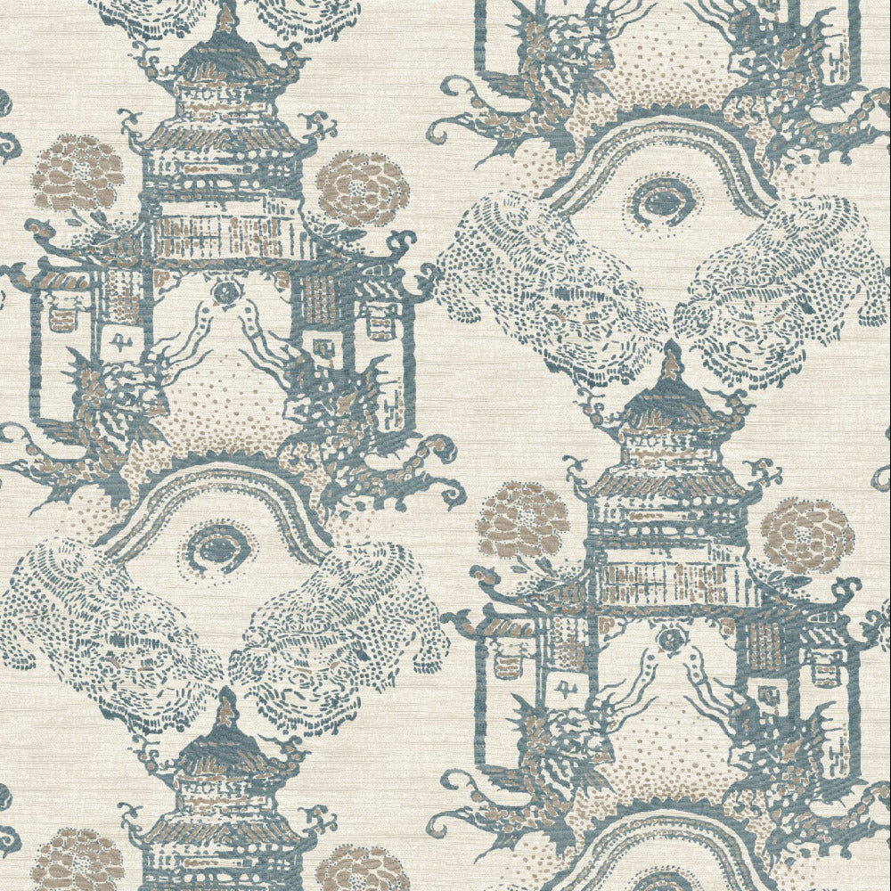 Mallion & Knowles Zen Garden Sage-Amber Fire Retardant Curtains