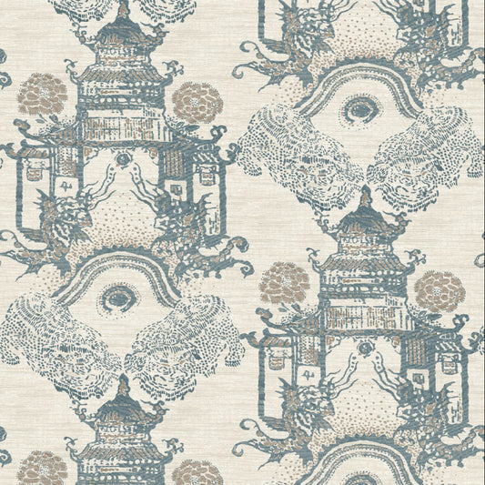 Mallion & Knowles Zen Garden Sage-Amber Fire Retardant Curtains