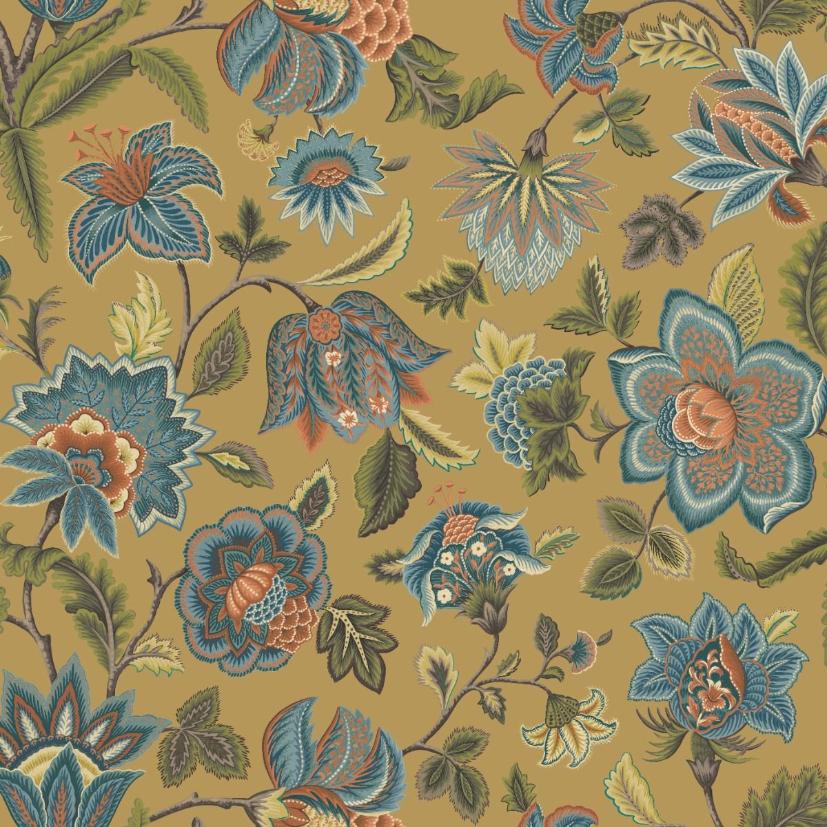ILIV Manasi Ochre Fire Retardant Curtains